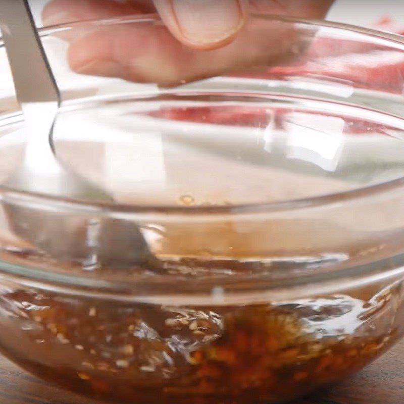 Step 2 Prepare the sauce for Pan-fried Beef Rice Balls