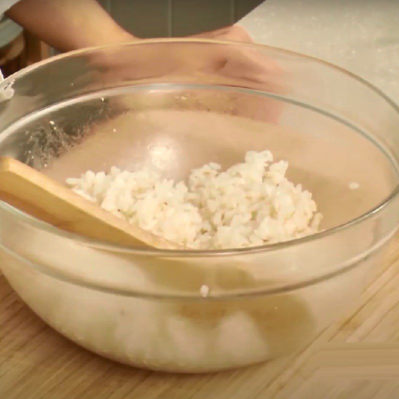 Step 1 Mix the rice Beef Stir-Fried Rice Balls