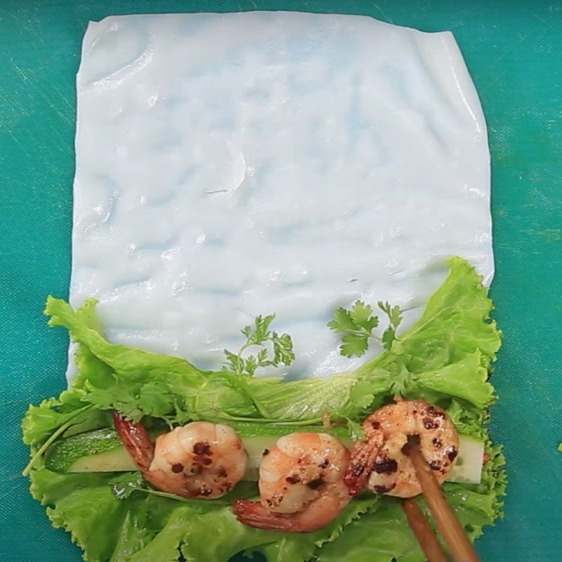 Step 4 Spring Rolls Fried Shrimp