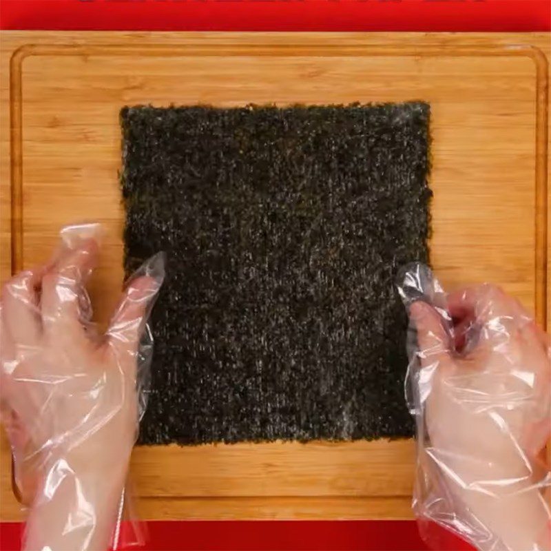 Step 4 Rolling kimbap Spicy beef Kimbap