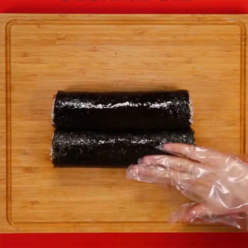 Step 4 Roll kimbap Spicy beef kimbap