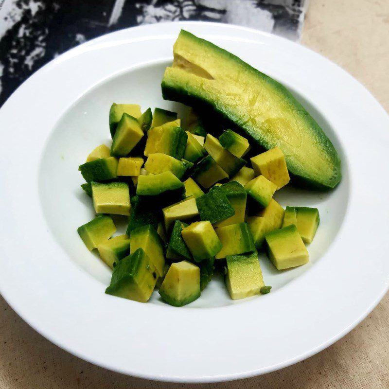 Step 1 Mash avocado Ice cream