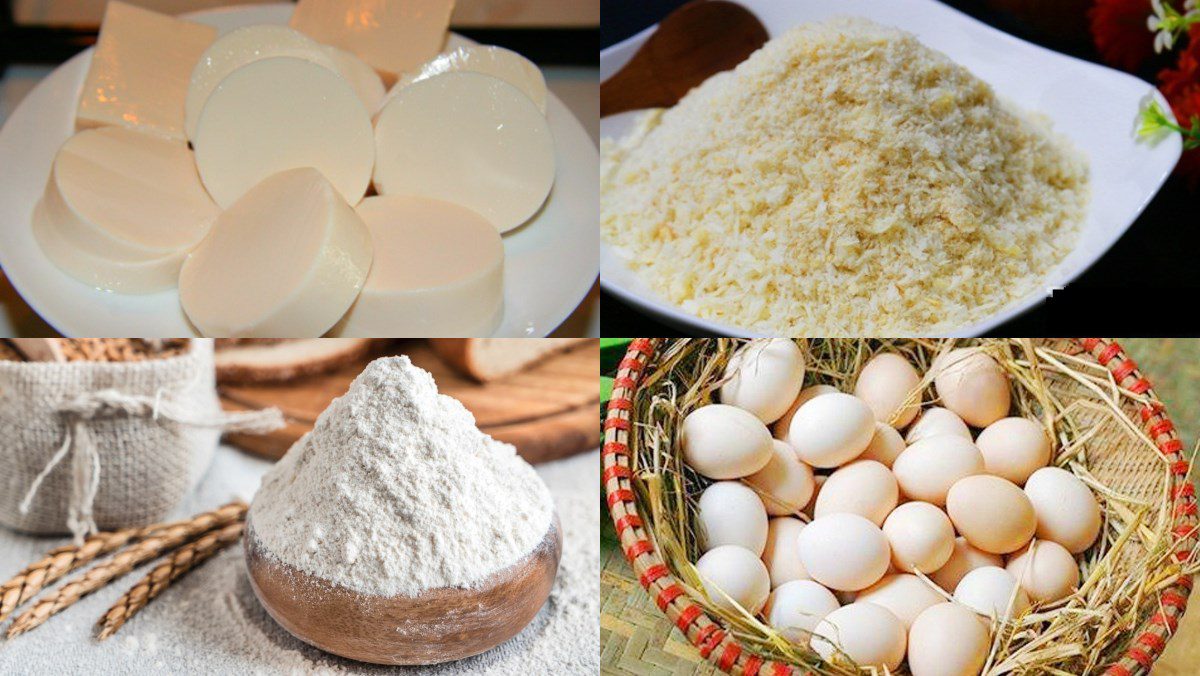 Ingredients for crispy fried tofu