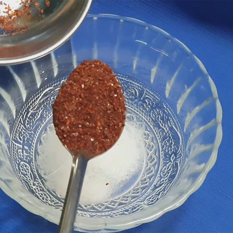 Step 2 Prepare the chili salt mixture Salted roasted peanuts with chili
