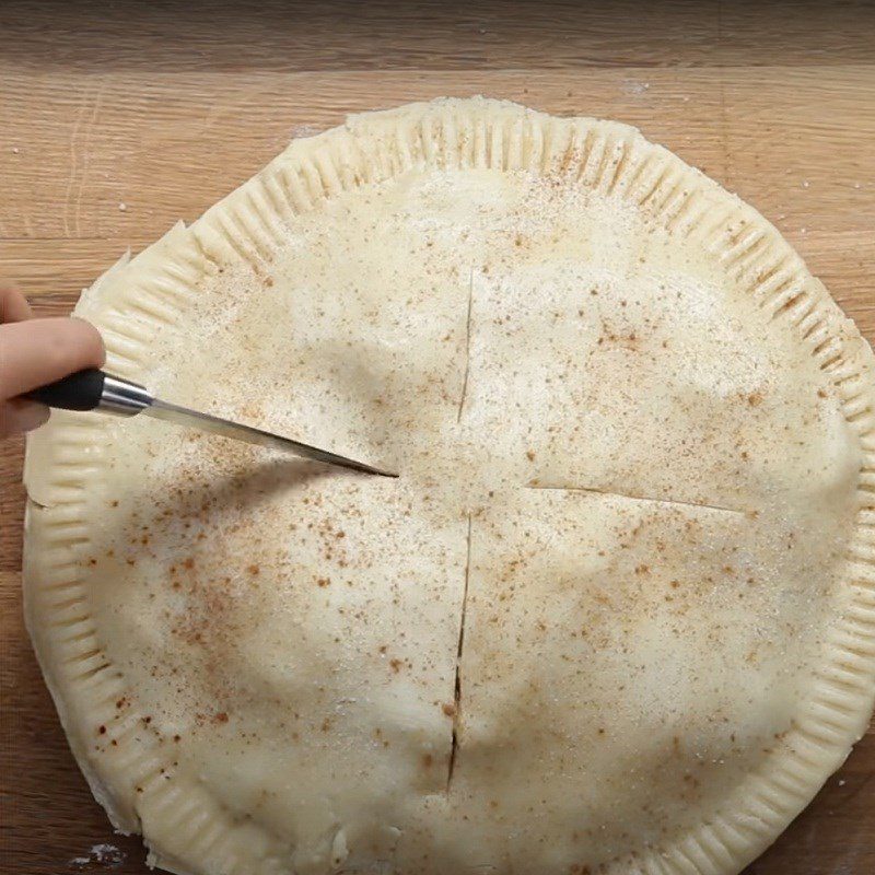 Step 5 Pouring into the mold for Vegan Apple Pie