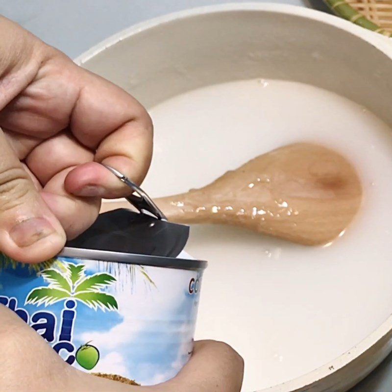 Step 4 Poured Mold Coconut Jelly Cut into Pieces