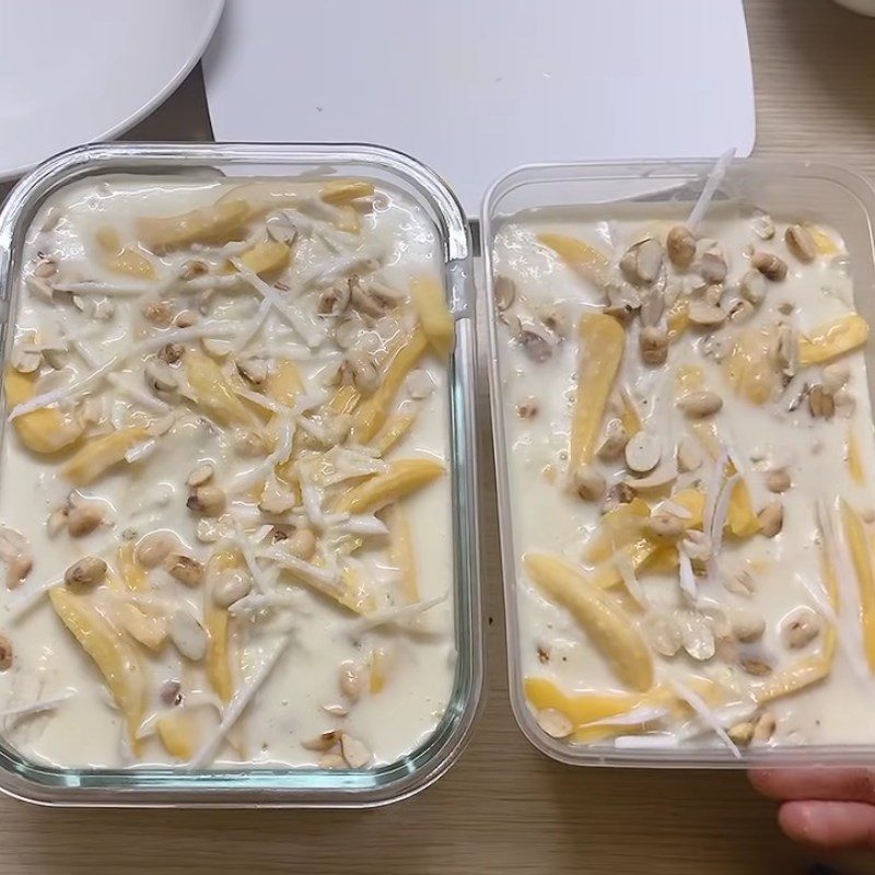 Step 4 Pouring the mold for ice cream and freezing Banana Jackfruit Ice Cream