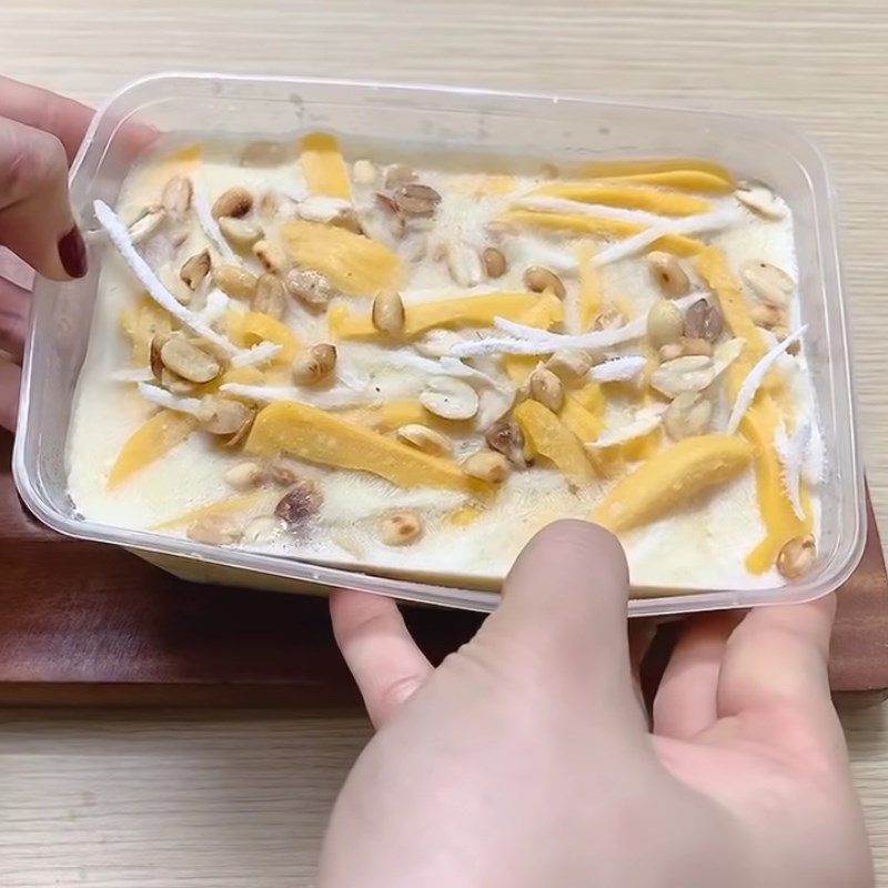 Step 4 Pouring the mold for ice cream and freezing Banana Jackfruit Ice Cream