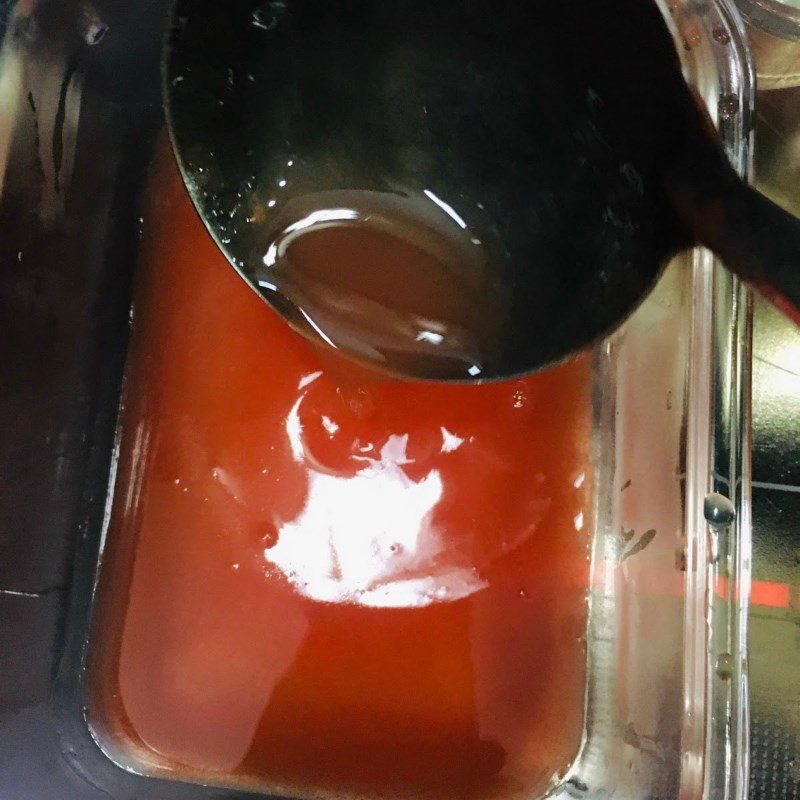 Step 3 Pour the jelly Watermelon jelly with cheese