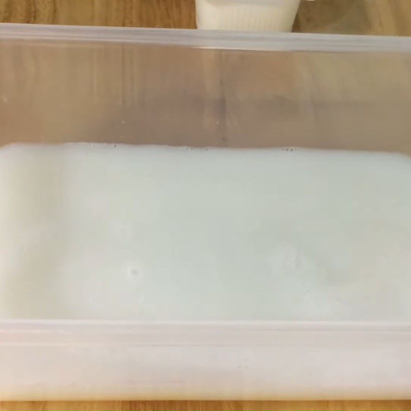 Step 1 Warm the milk Mango yogurt