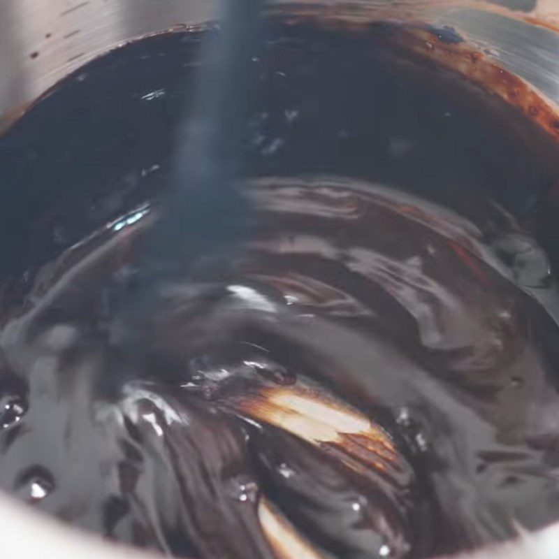 Step 2 Melt the chocolate cocoa mixture for chocolate bubble milk tea