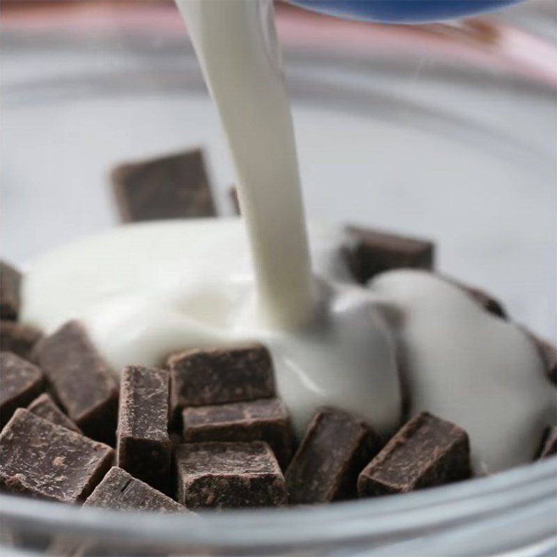Step 1 Melt the milk chocolate and coconut oil chocolate mixture Chocolate Waffle Cone Ice Cream
