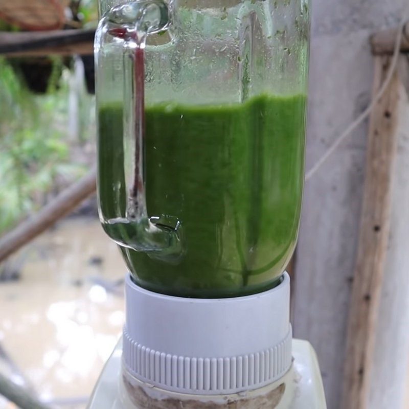 Step 2 Blend and filter the mixture of green grape dandelion juice