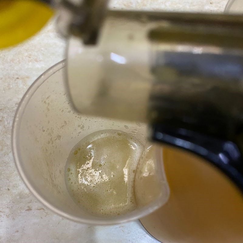 Step 2 Press mango with guava Mango guava juice