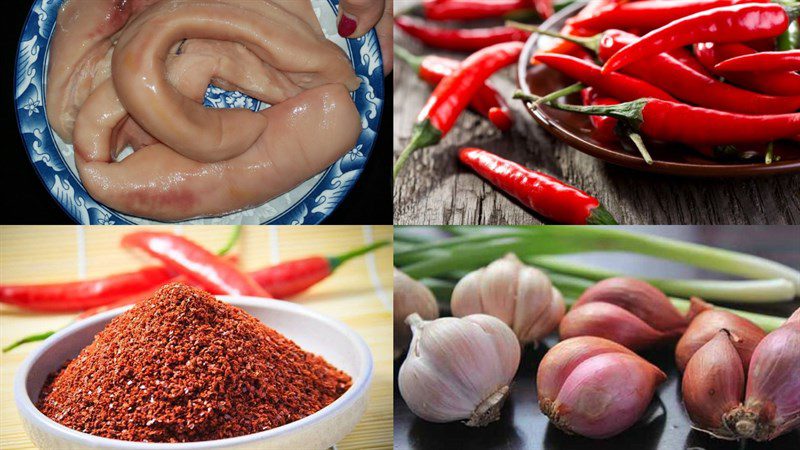 Ingredients for stewed milkfish roe