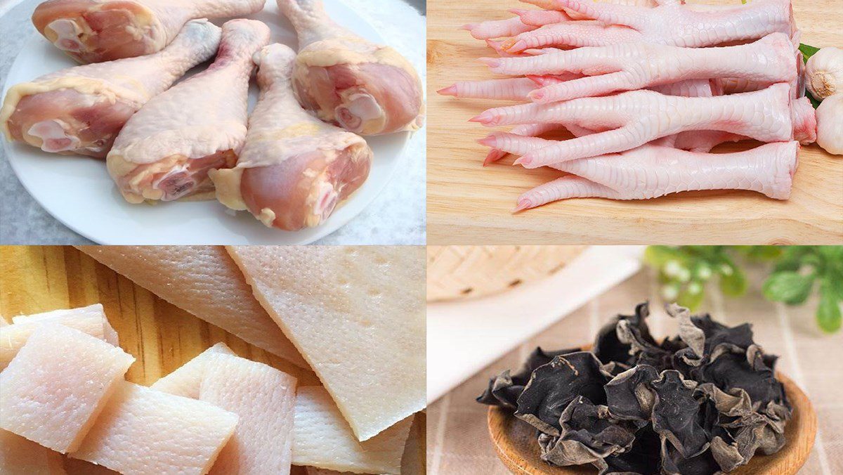 Ingredients for dish 3 chicken cooked in jelly