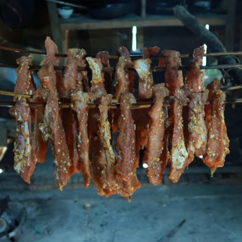 Step 4 Drying in the kitchen Dried pork in the kitchen