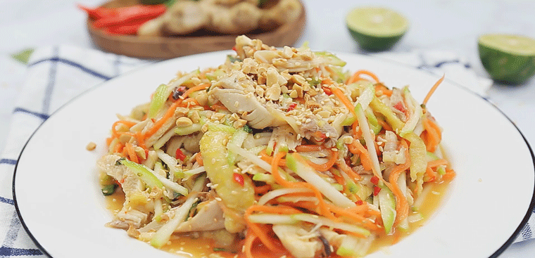 3 Ways to Make Delicious, Crunchy, and Unique Green Mango Salad that Everyone Loves 2 Green mango salad with chicken
