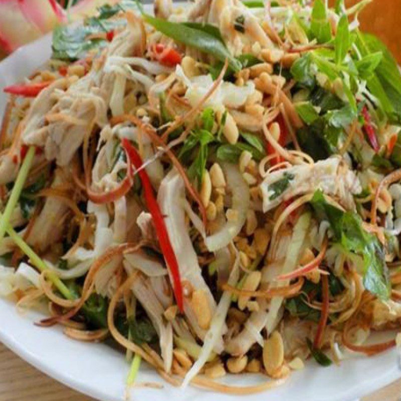 Step 5 The Final Product Chicken Salad with Banana Flower