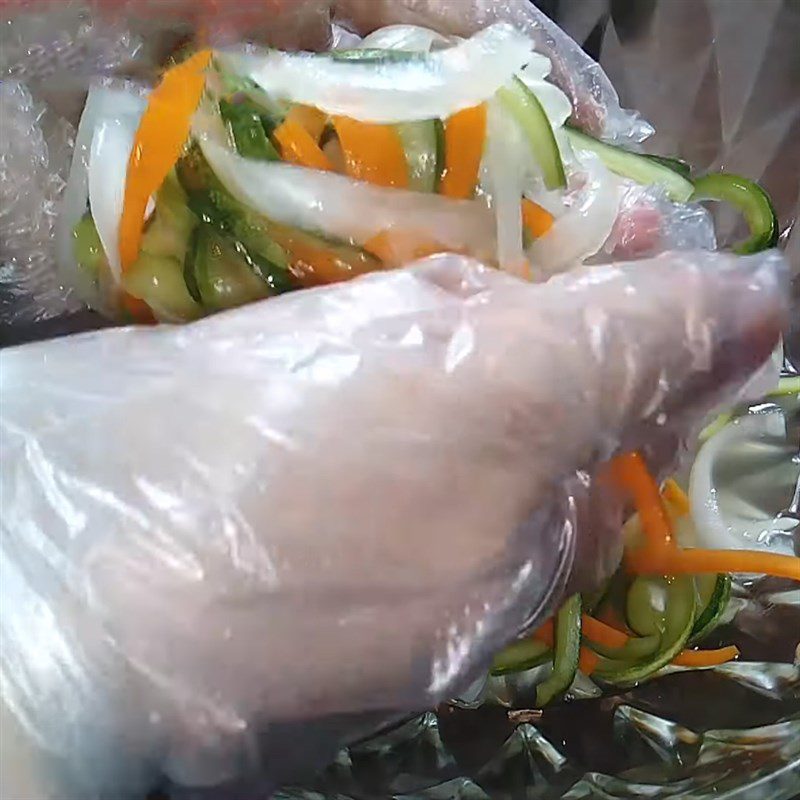 Step 2 Prepare other ingredients Dried bamboo shoot salad with snakehead fish