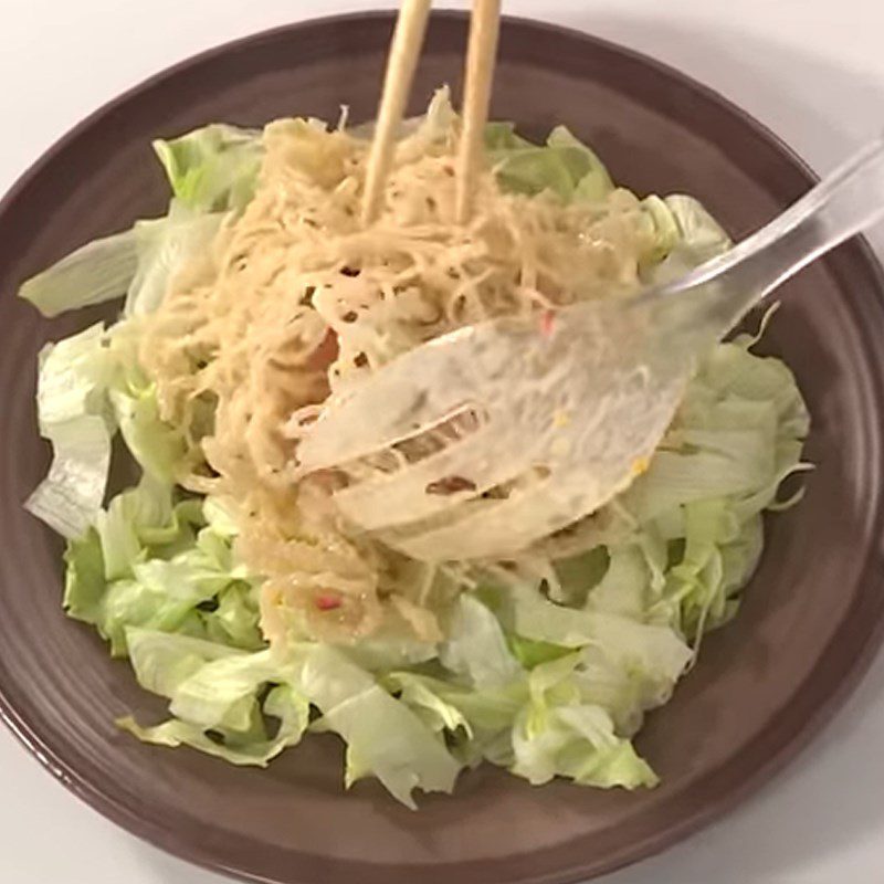 Step 5 Mix the salad Egg yolk jelly salad