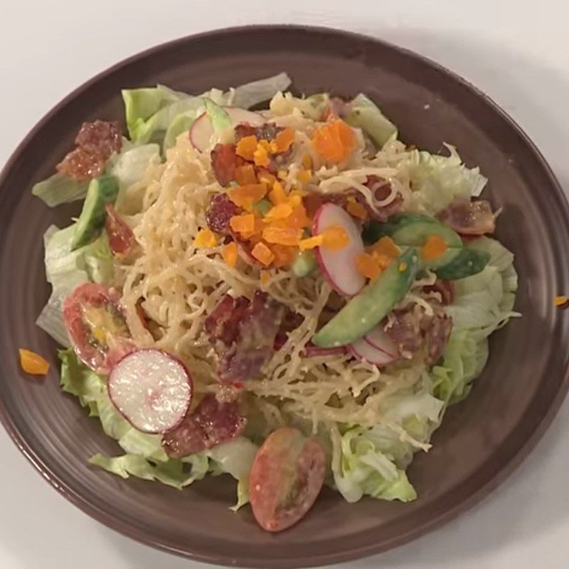 Step 5 Mix the salad Egg yolk jelly salad