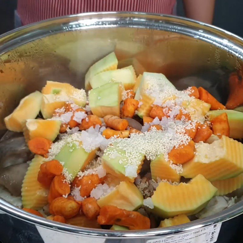 Step 4 Stew beef with ingredients Beef porridge