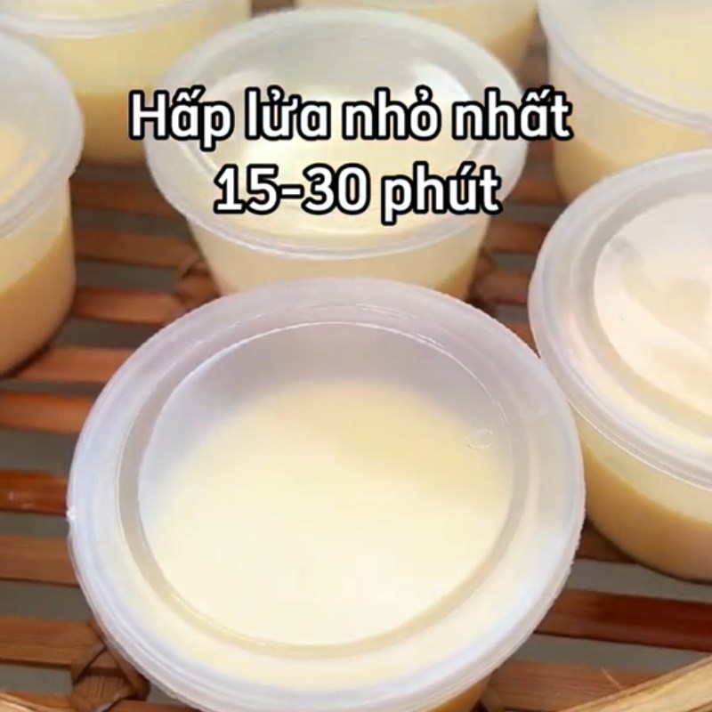 Step 2 Steaming flan jelly (Recipe shared from Tiktok Cooking with TasteVN)