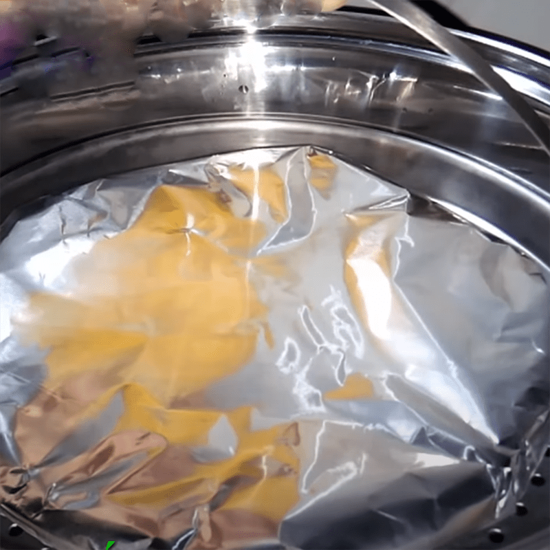 Step 6 Steaming the spring roll wrapper - crispy wrapper