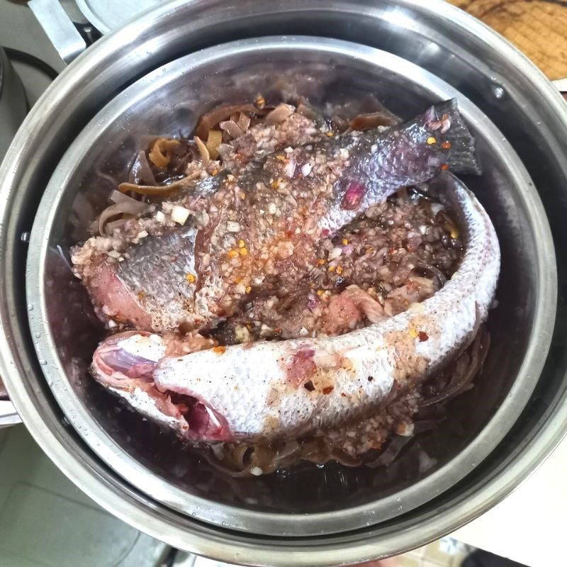 Step 3 Steam the snakehead fish for snakehead fish with vermicelli