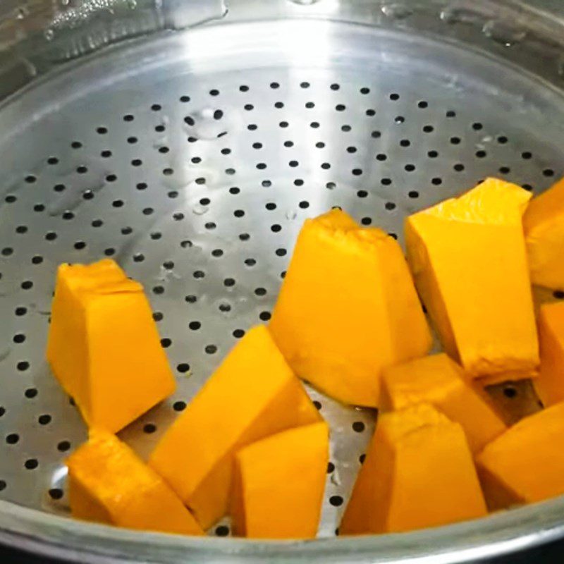 Step 1 Steam the pumpkin Pumpkin Milk for babies