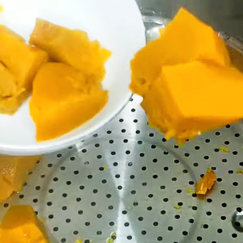 Step 1 Steam the pumpkin Pumpkin Milk for babies