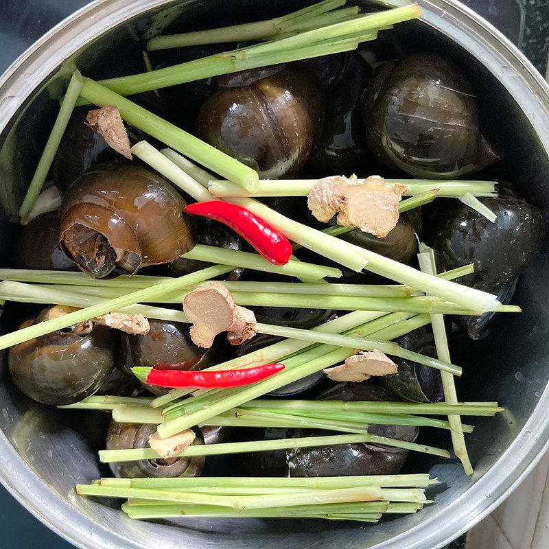 Step 2 Steaming and Chopping Snails Snail Cake Steamed with Mushrooms