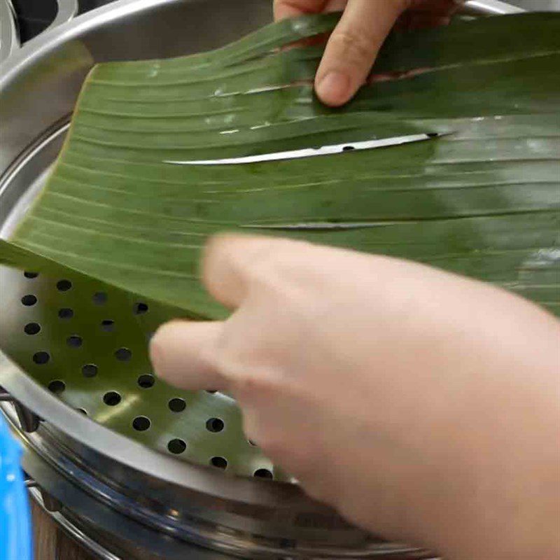 Step 7 Steaming sticky rice