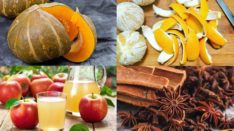 Ingredients for 5 recipes of pumpkin juice
