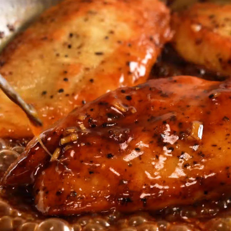 Step 4 Completion Honey-glazed chicken breast