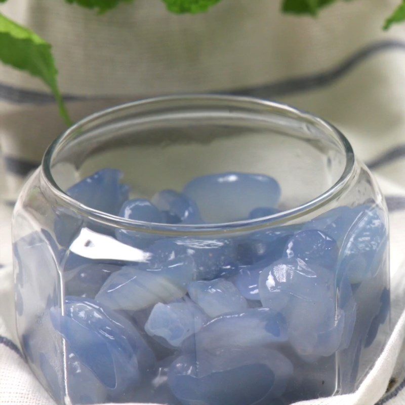 Step 4 Completion Jackfruit seed yogurt with butterfly pea flower