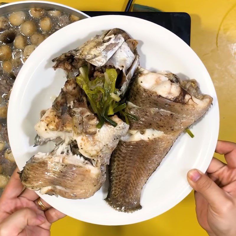 Step 6 Completion Snakehead Fish Porridge Hot Pot