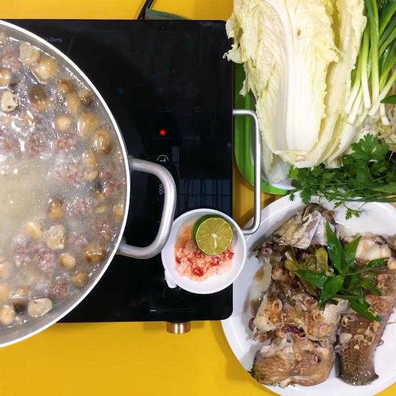 Step 6 Completing Snakehead Fish Porridge Hot Pot