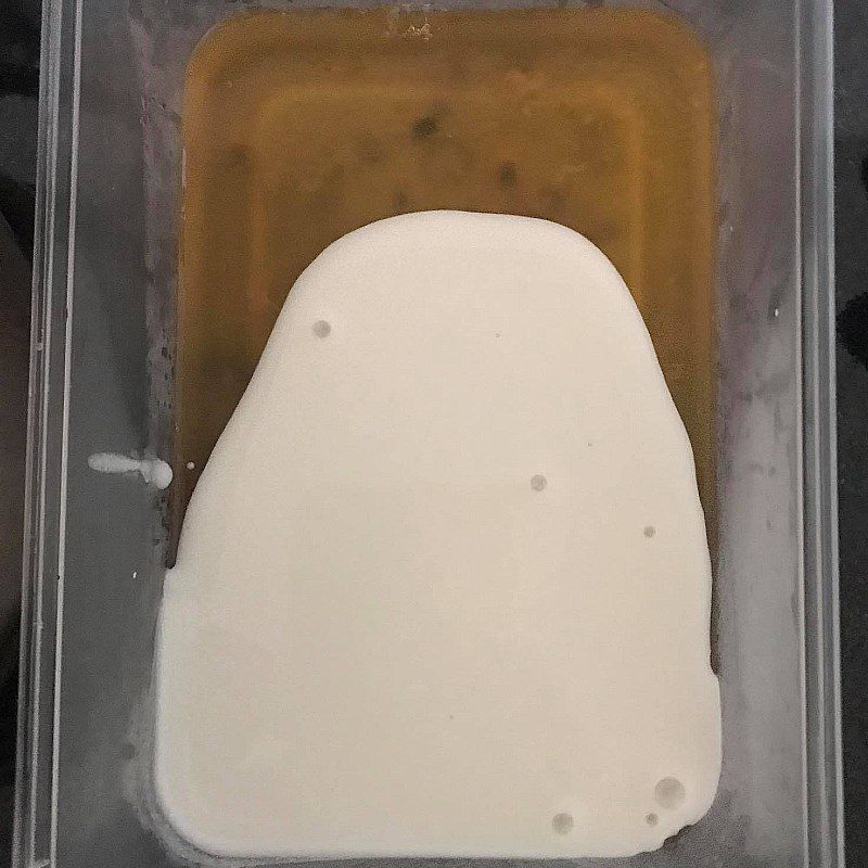 Step 3 Completion of passion fruit yogurt panna cotta