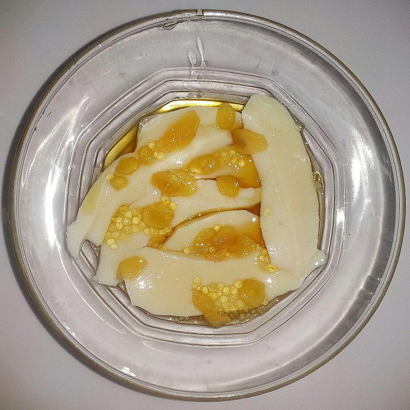 Step 3 Completion of tofu using jelly powder with packaged soy milk