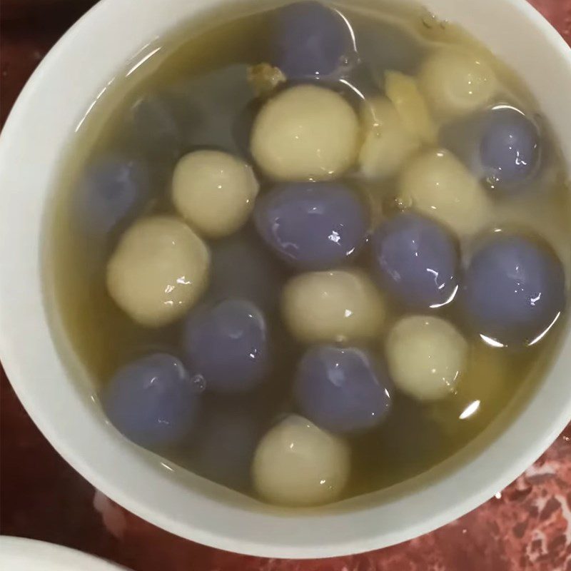 Step 6 Completion of Butterfly Pea Flower Dessert