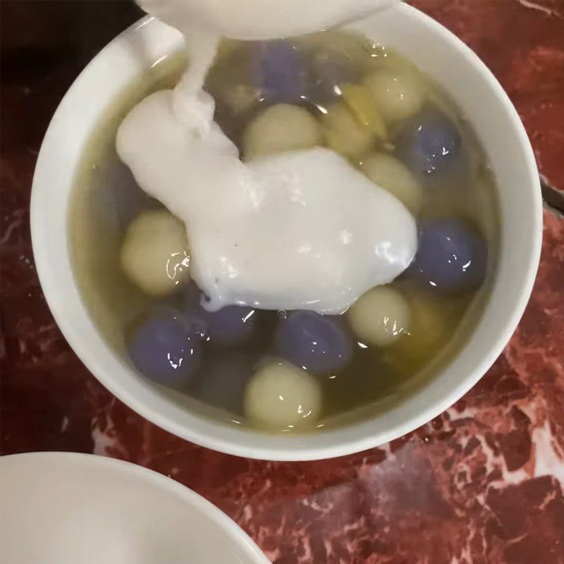 Step 6 Completion of Butterfly Pea Flower Dessert