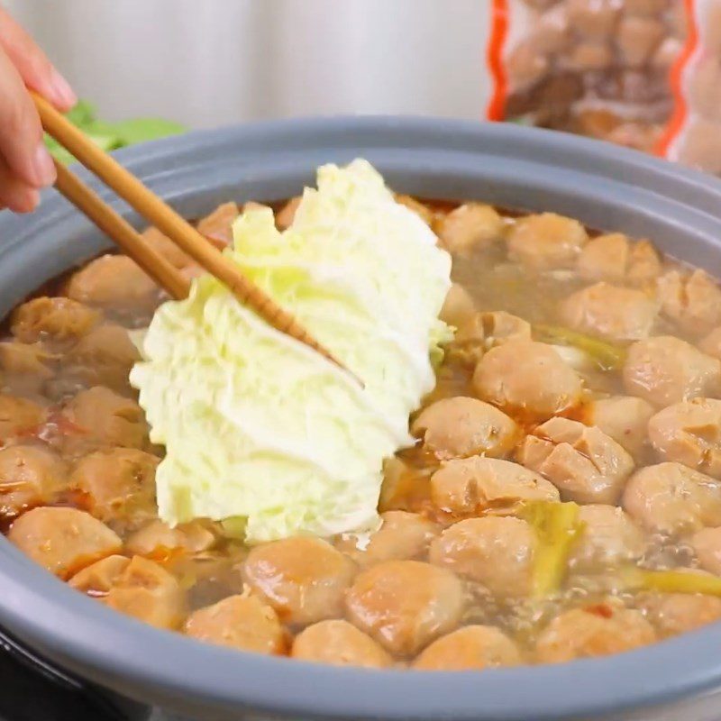 Step 4 Final Product Spicy Beef Ball Hotpot