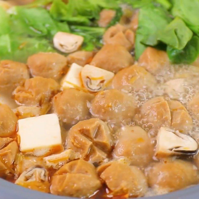 Step 4 Final Product Spicy Beef Ball Hotpot