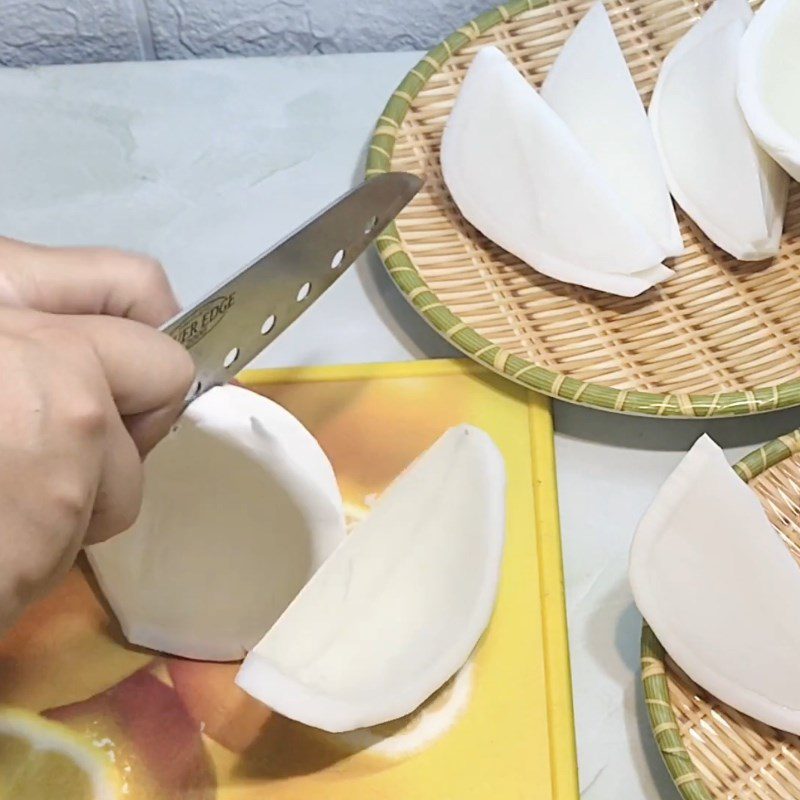 Step 5 Completion Coconut Jelly Cut into Pieces
