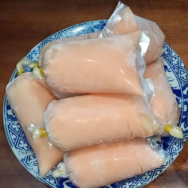 Step 4 Completion Papaya pouch ice cream