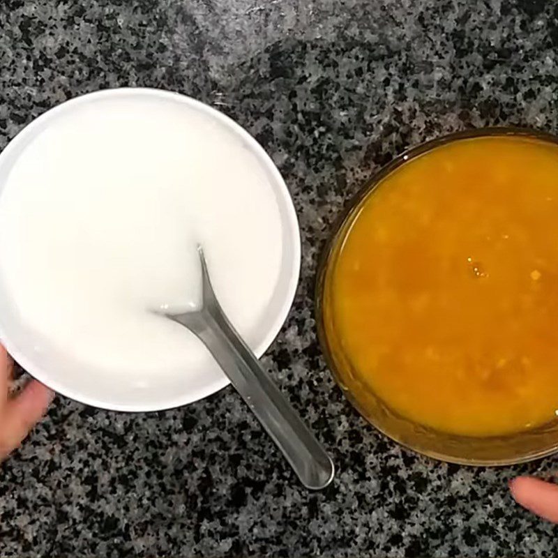 Step 4 Completion of pumpkin dessert with rice cooker