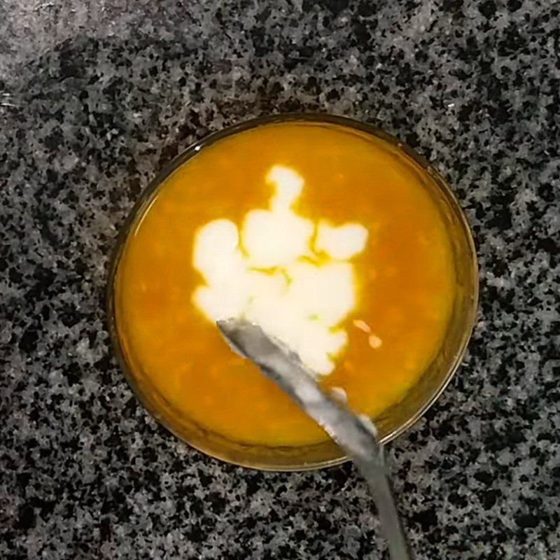 Step 4 Completion of pumpkin dessert with rice cooker