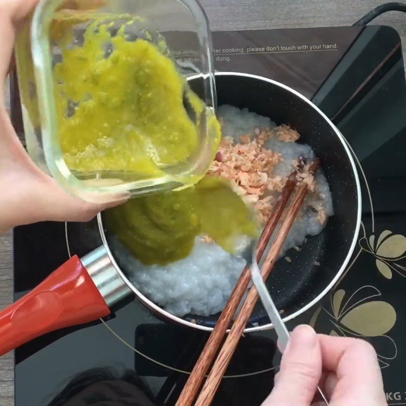 Step 5 Completion Salmon porridge using a slow cooker